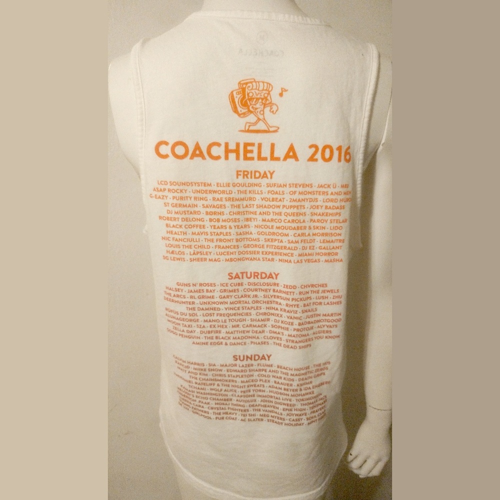 Orange White Coachella 2016 Tank